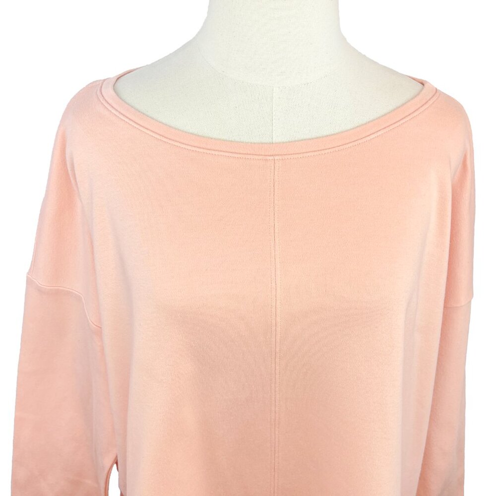 Eileen Fisher Pink Long Sleeve Organic Cotton Pullover sz L - Picture 2 of 7